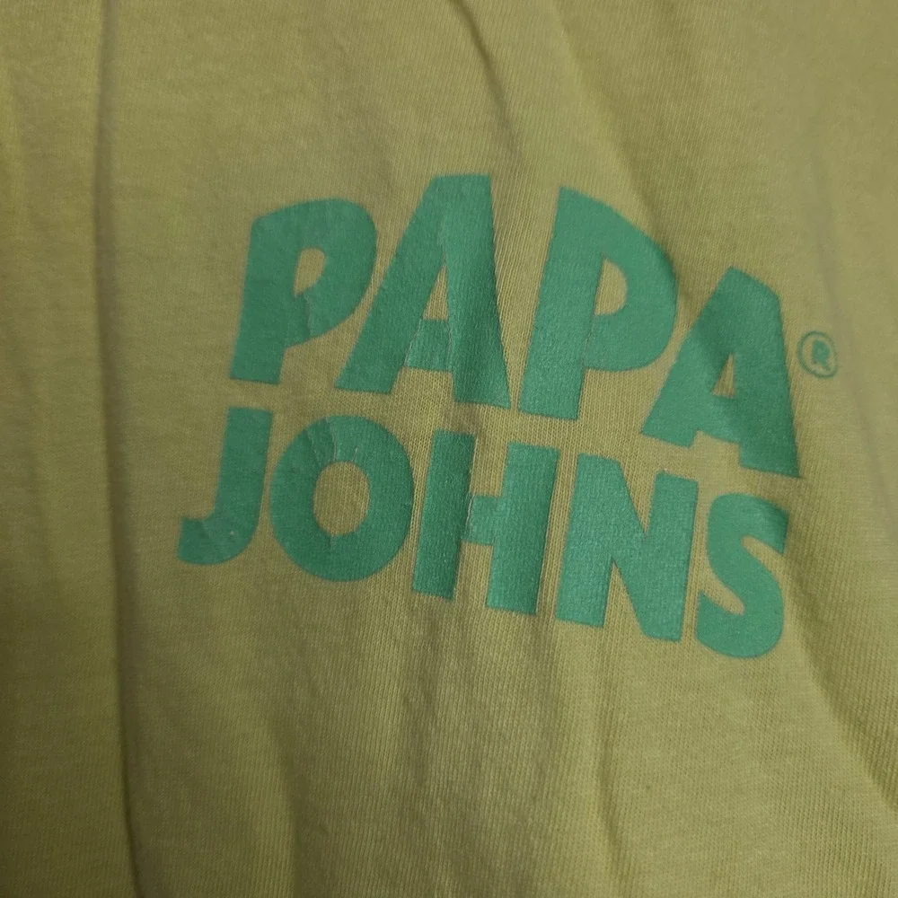 Papa Johns Saucy Graphic T-Shirt Mens 4XL Yellow Bella Canvas Made in USA
